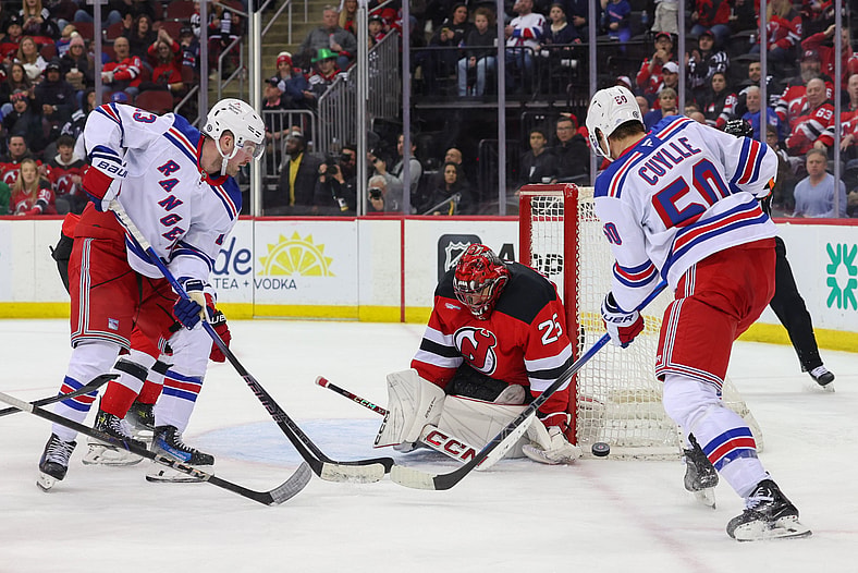 NHL: New York Rangers at New Jersey Devils