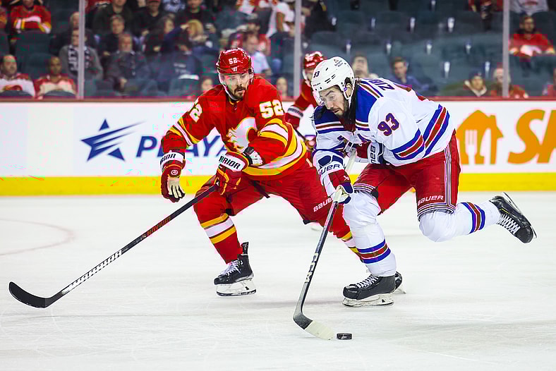 NHL: New York Rangers at Calgary Flames