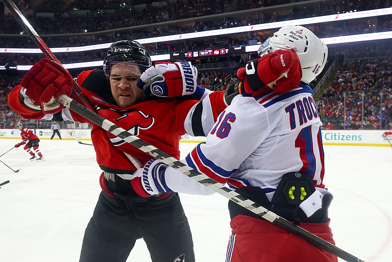 NHL: New York Rangers at New Jersey Devils