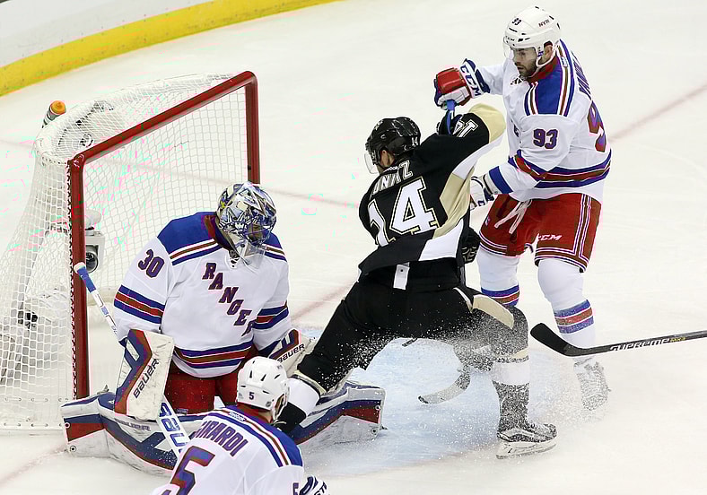NHL: Stanley Cup Playoffs-New York Rangers at Pittsburgh Penguins