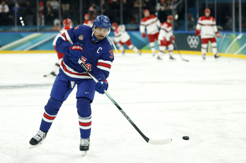 Olympics: Ice Hockey-Men Group C - USA-DEN