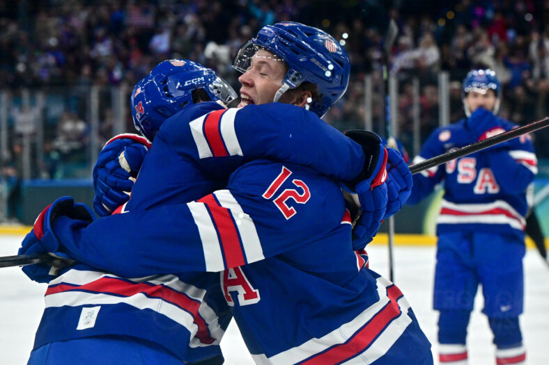 Olympics: Ice Hockey-Men Group C - USA-DEN