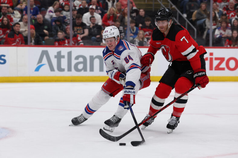 NHL: New York Rangers at New Jersey Devils