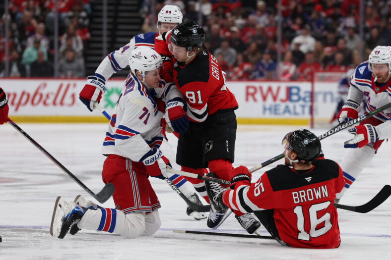 NHL: New York Rangers at New Jersey Devils