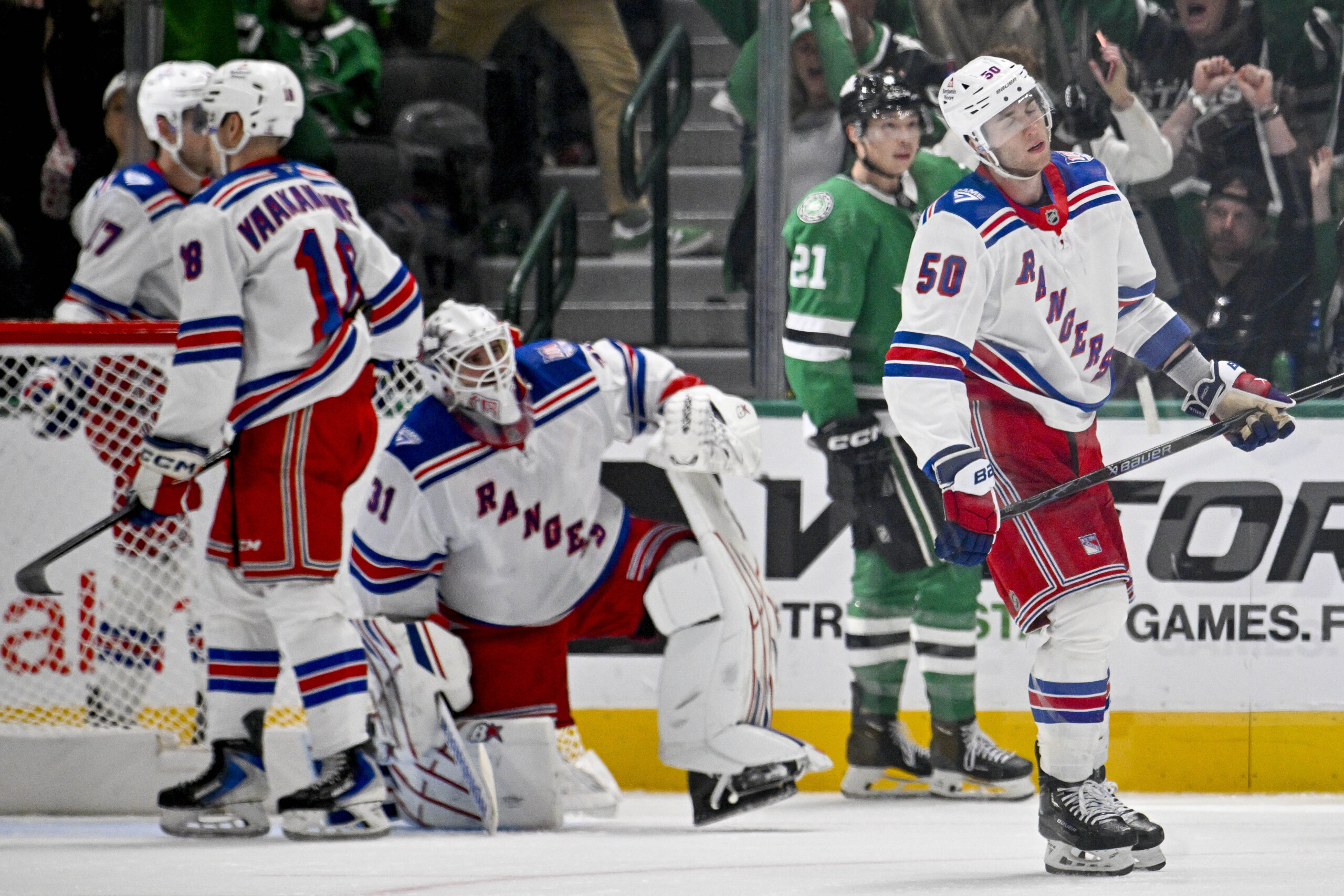 Rangers waste solid goaltending, good defensive effort in 2-0 loss to Stars